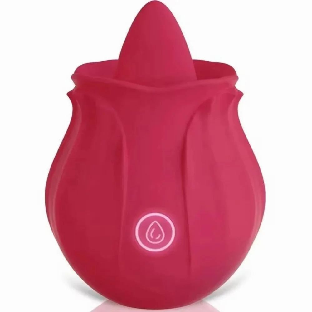Rose Realistic Tongue Massager
