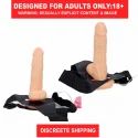 7 inch Big Hollow Strap On Dildo with Vibration and belt Female Sex Toy