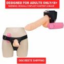 7 inch Big Hollow Strap On Dildo with Vibration and belt Female Sex Toy