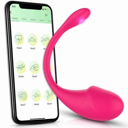 Vibrator G Spot Massager Women App Remote Control Wear Massager, Silicon