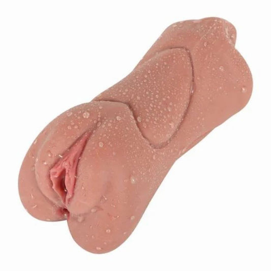 Men 2 In 1 Vagina Mouth Realistic Feel Massager, 6.5 Inch