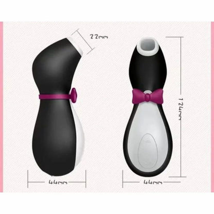 Women Air Pulse Stimulator Penguin Massager - Rechargeable Silicon Couples Vibrator
