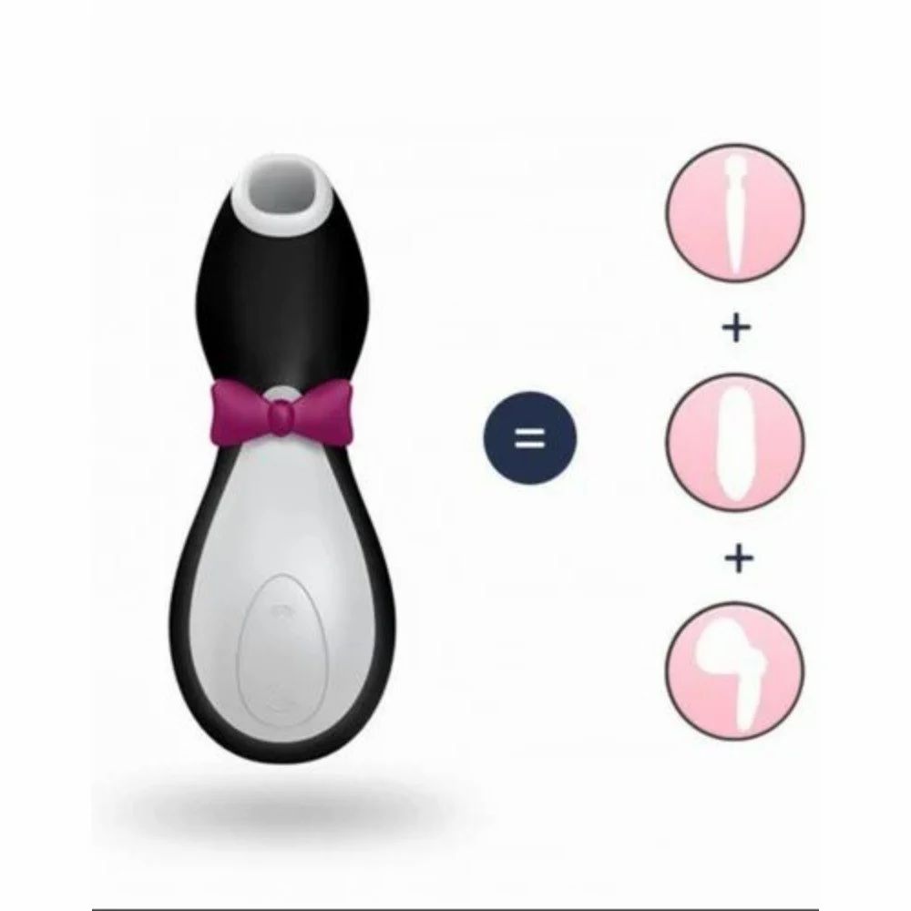 Women Air Pulse Stimulator Penguin Massager - Rechargeable Silicon Couples Vibrator
