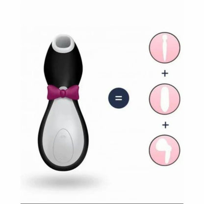 Women Air Pulse Stimulator Penguin Massager - Rechargeable Silicon Couples Vibrator