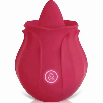 Rose Realistic Tongue Massager