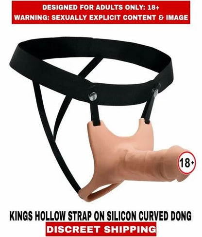 Sexual Wellness Men's Sex Toys Hollow Strap-On Dildo Silicon And Curved Dong Strap-On For Men